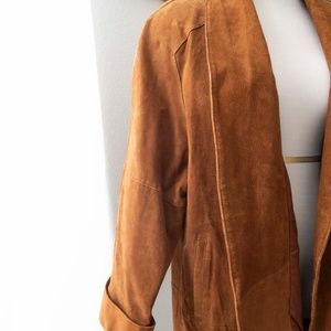 Vintage Tan Leather Coat - image 1